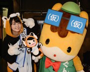 あらいぐんまちゃん。（左）とぐんまちゃん（右）。