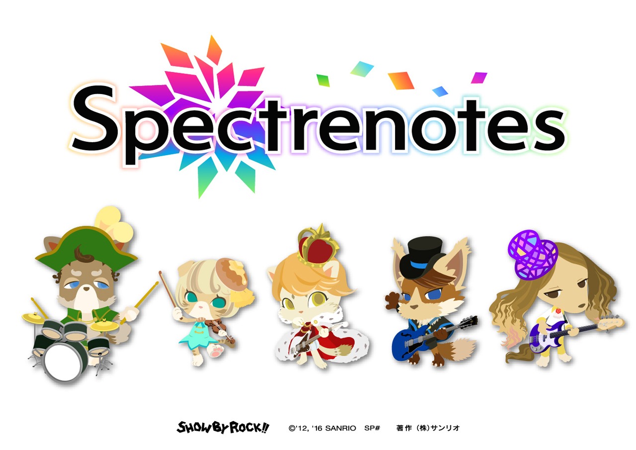 BIGMAMAをイメージしたキャラクターバンド「Spectrenotes」。