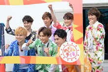 「めざましテレビ」の収録を行う超特急。