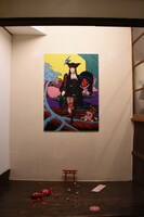 「でんぱ組 .inc 相沢梨紗キュレーションによる美術展 ‒メメ -」の様子。