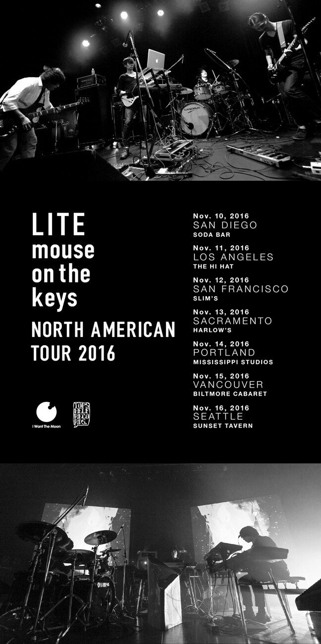 「LITE×mouse on the keys "NORTH AMERICAN TOUR 2016"」フライヤー