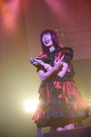 椎名ぴかりんによるライブの様子。