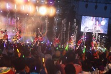 私立恵比寿中学「エビ中 夏のファミリー遠足 略してファミえん in 富士急 2016」の様子。