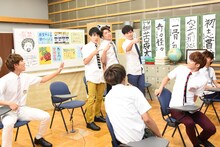 「超特急のふじびじスクール！ガチンコお仕事挑戦スペシャル！」収録の様子。