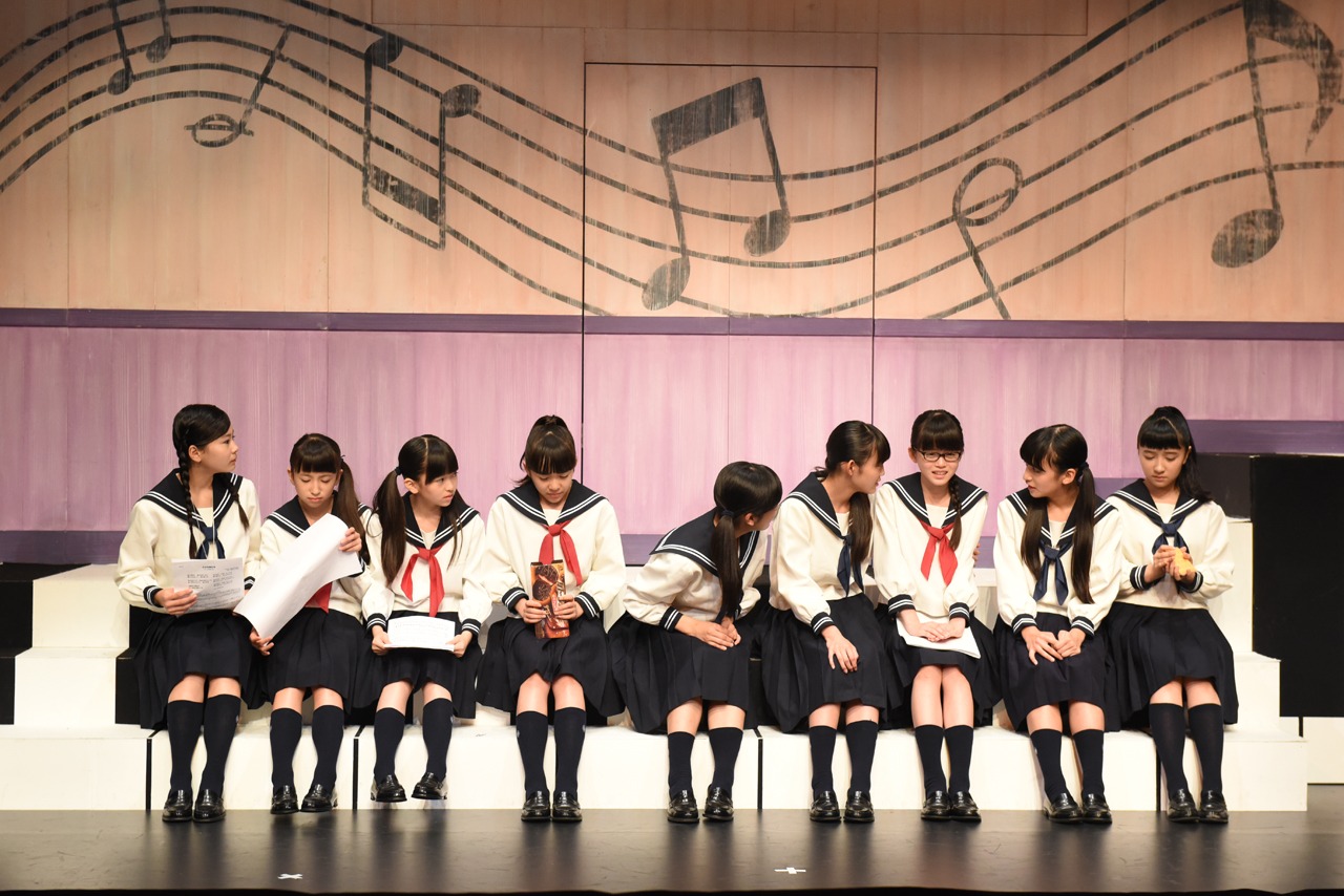 さくら学院「秋桜学園合唱部」ゲネプロの様子。