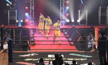 花道を歩くDISH//。