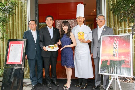 愛媛あかね和牛レストランキャンペーンのキックオフイベントの様子。