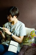 ショルダーポーチ使用例。