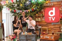 dTVブース「a-nation音楽生特番」の様子。