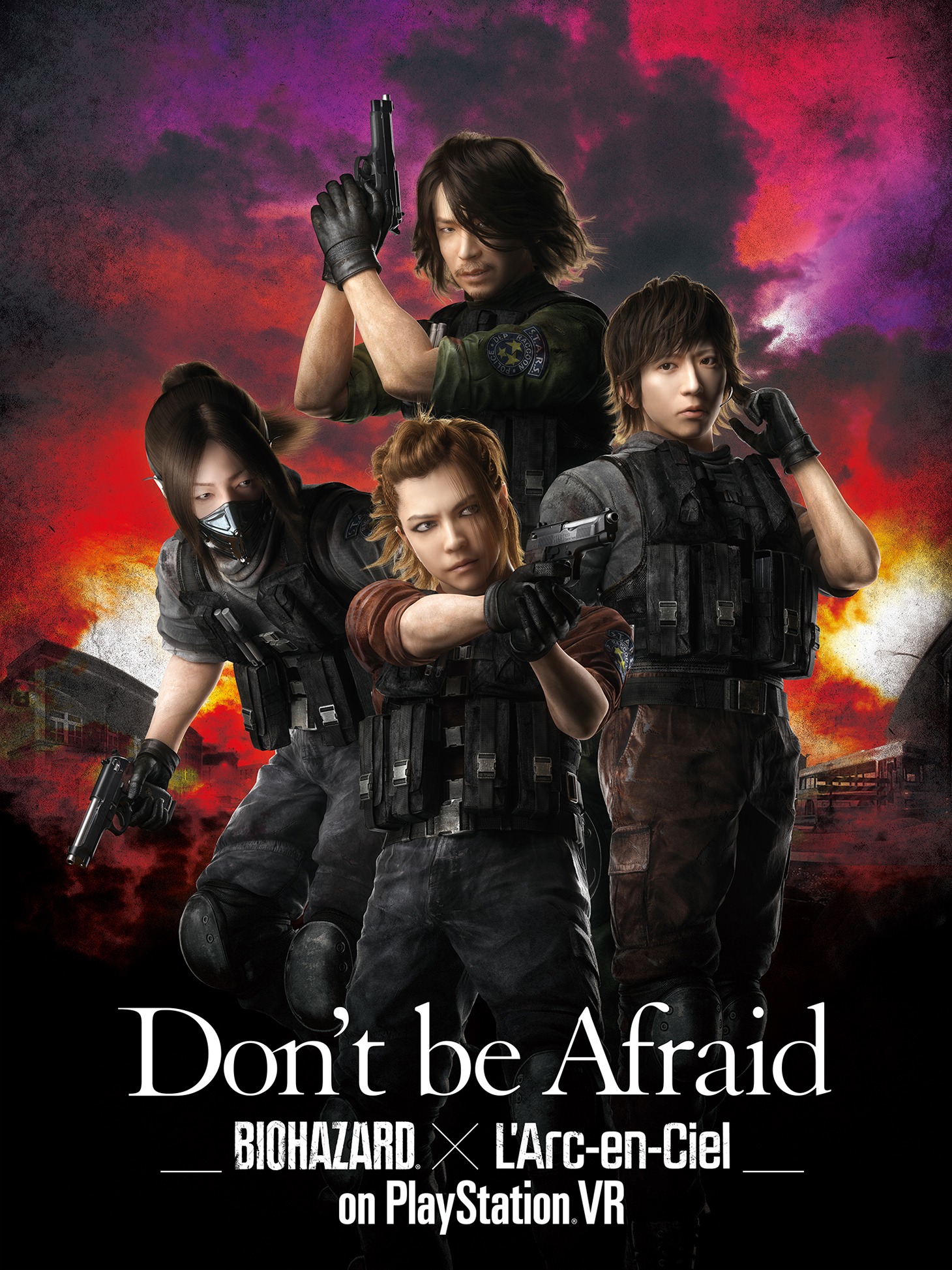 人気画像2位は「ラルクがゾンビ化！新曲MVで『バイオハザード』とVRコラボ」より、「Don't be Afraid –Biohazard× L'Arc-en-Ciel on PlayStation VR-」ビジュアル。