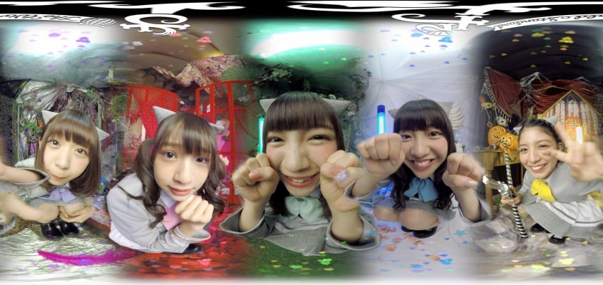 わーすた「いぬねこ。青春真っ盛り」VRミュージックビデオのワンシーン。