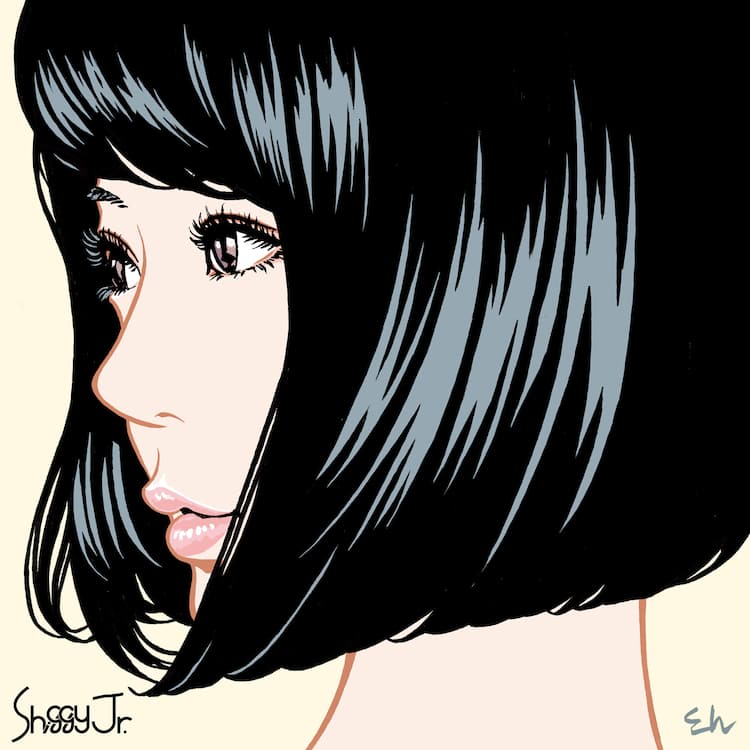 江口寿史 オリジナルキャンパスアート 「ほくろ」 （Shiggy Jr.、江口 