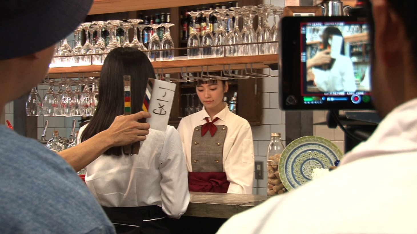 CM撮影の様子。