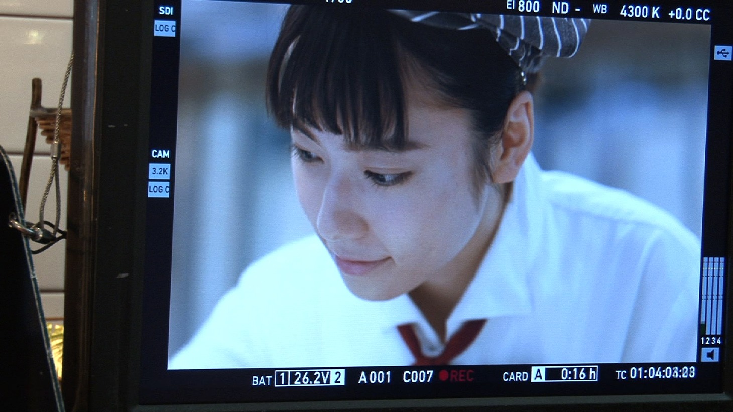 CM撮影の様子。