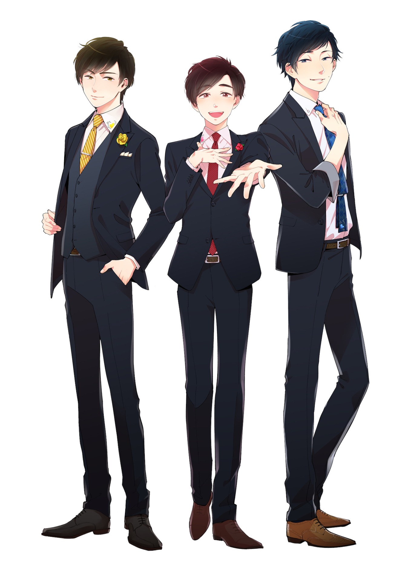 ふじたが描いたトラフィックライト。の3人。