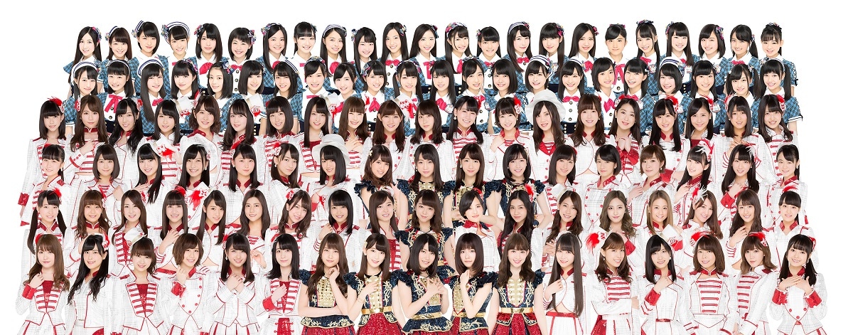 下から2段目、左から3番目が中田ちさと。(c)AKS
