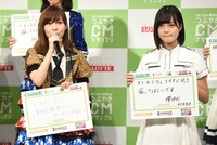 指原莉乃（HKT48）と平手友梨奈（欅坂46）。