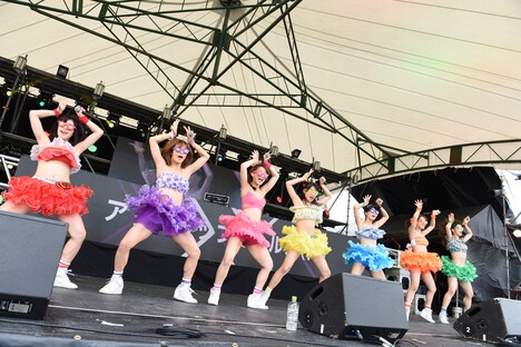 アップアップガールズ（仮）によるライブの様子。