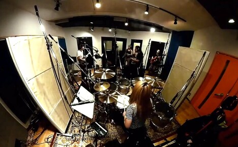 レコーディング中の様子。