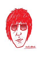 和田ラヂヲが描いた奥野真哉の似顔絵。