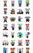 MAN WITH A MISSION公式LINEスタンプのサンプル画像。