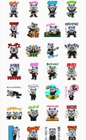 MAN WITH A MISSION公式LINEスタンプのサンプル画像。
