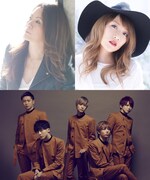 左上から大黒摩季、高橋みなみ、Da-iCE。