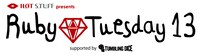 「HOT STUFF presents Ruby Tuesday 13 supported by TUMBLING DICE」ロゴ