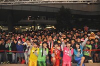 ゴール地点でのときめき▽宣伝部。（撮影：高瀬勇太）