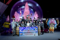 「東京タワー ウィンターファンタジー～ワンピース スノードーム イルミネーション ～Light On Ceremony」の様子。