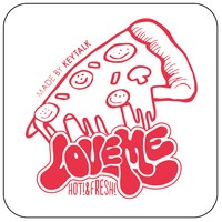 「KEYTALK秋のピザまつり」でプレゼントされるオリジナルコースター。