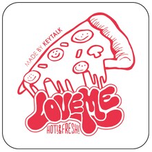 「KEYTALK秋のピザまつり」でプレゼントされるオリジナルコースター。