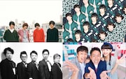 左上より時計回りにKANA-BOON、フレデリック、MCのチュートリアルと菅沼ゆり、鴬谷フィルハーモニー。