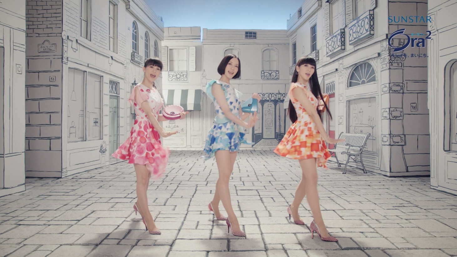 「Ora2×Perfume All Day くちもとBeauty」編のワンシーン。