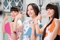 「Ora2×Perfume All Day くちもとBeauty」編を撮影中のPerfume。