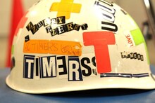 ZERRY（Vo, G, Harmonica / THE TIMERS）のヘルメット。