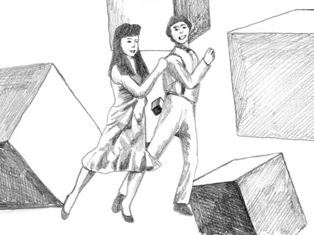 坂本慎太郎が描いた男女が踊る、オノシュンスケの「ディスコって」カバーMV