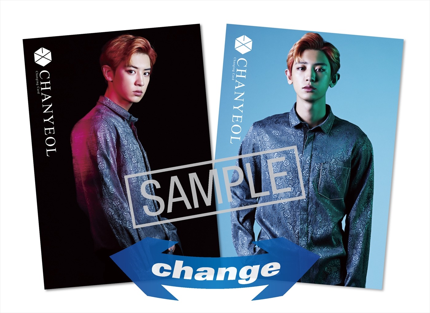「EXO POP UP STORE」で販売されるチェンジングカード。
