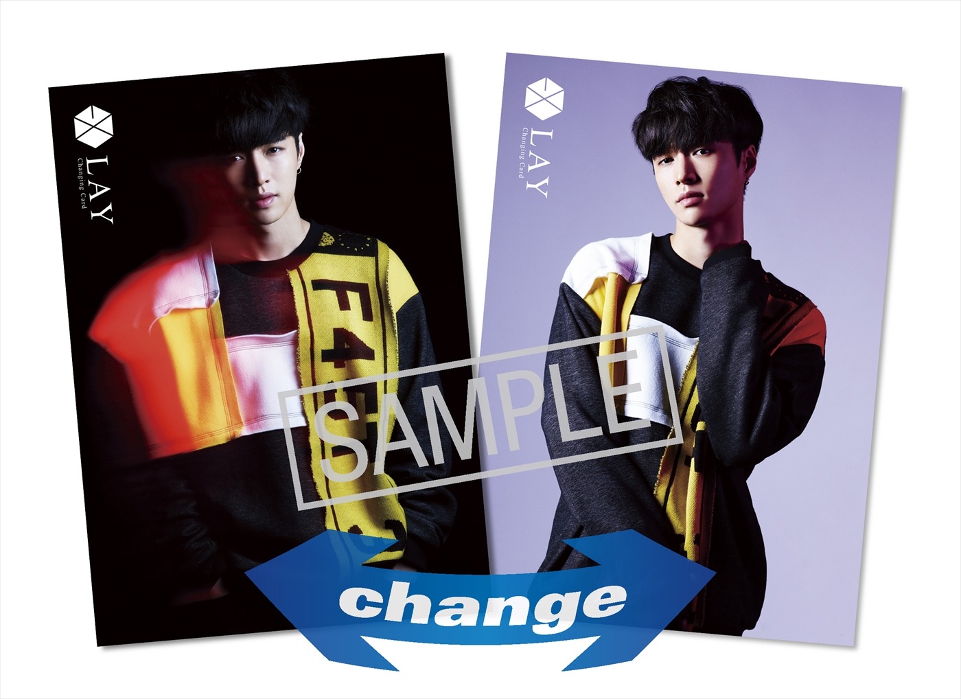 「EXO POP UP STORE」で販売されるチェンジングカード。