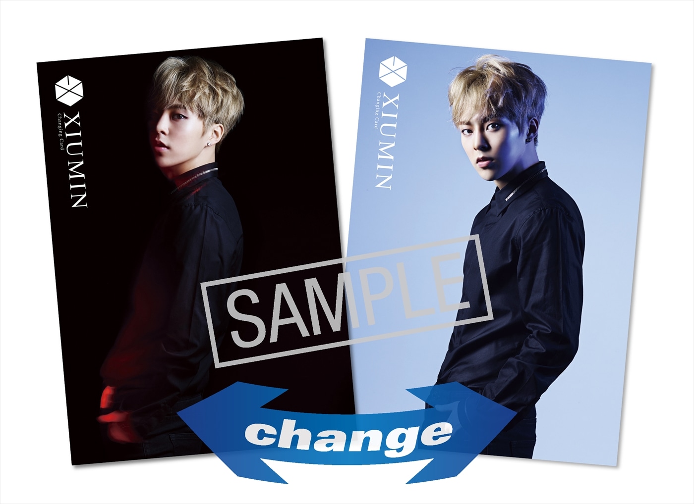 「EXO POP UP STORE」で販売されるチェンジングカード。