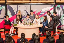 「きゃりーぱみゅぱみゅのなんだこれTV 特別企画 ～豪華なんだこれゲスト集合！学校出張スペシャル！～」収録中の様子。