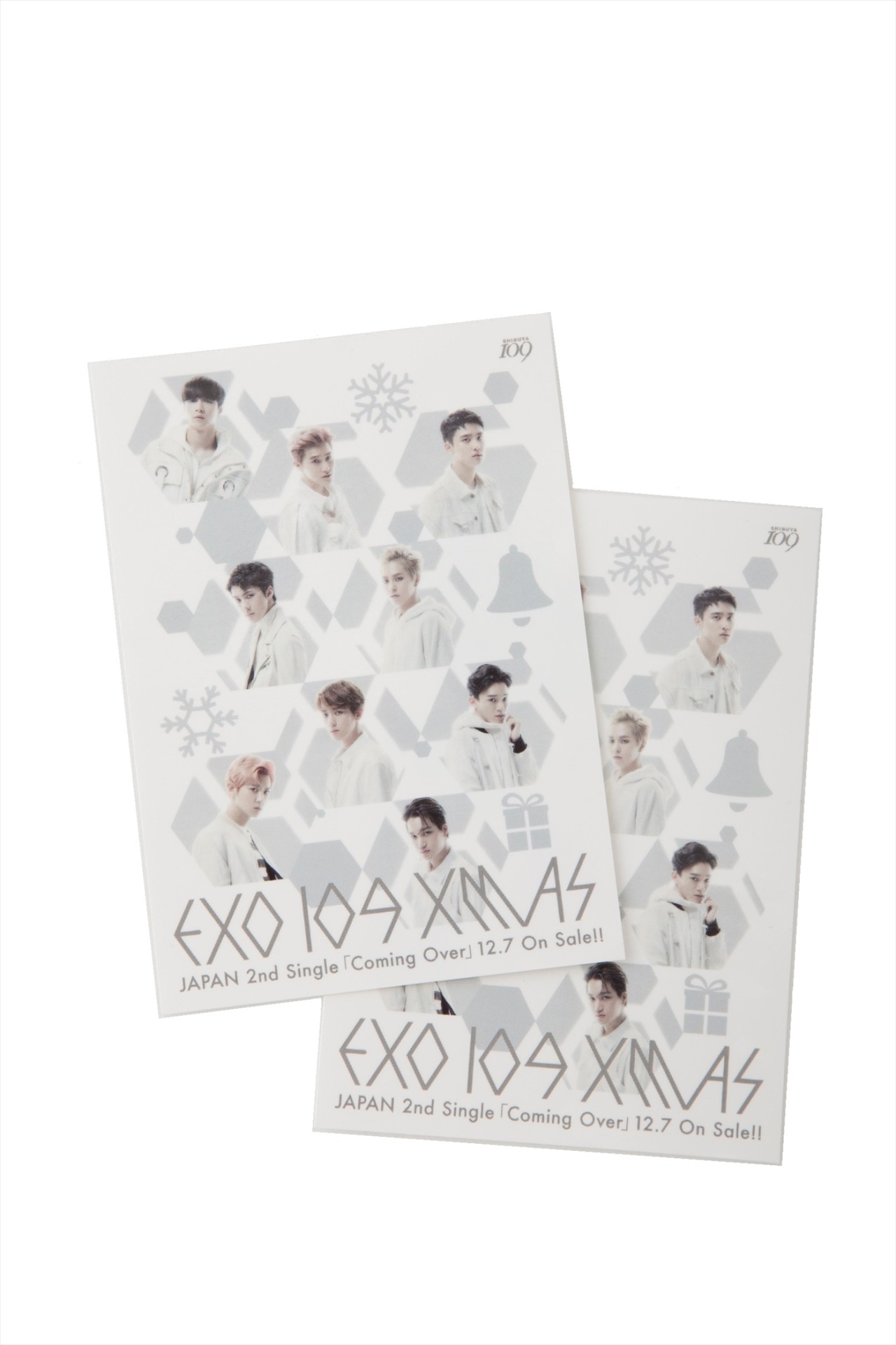 EXOオリジナルグッズプレゼントキャンペーンで当たる「EXO 109 XMAS」オリジナルステッカー。