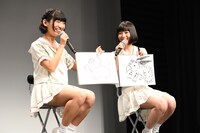 古川未鈴が描いた「ヴォルパーティンガー」と、夢眠ねむが描いた「ヴォルパーティンガー」。