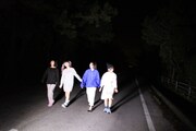 ゆるめるモ!「ナイトハイキング」MV撮影時の様子。