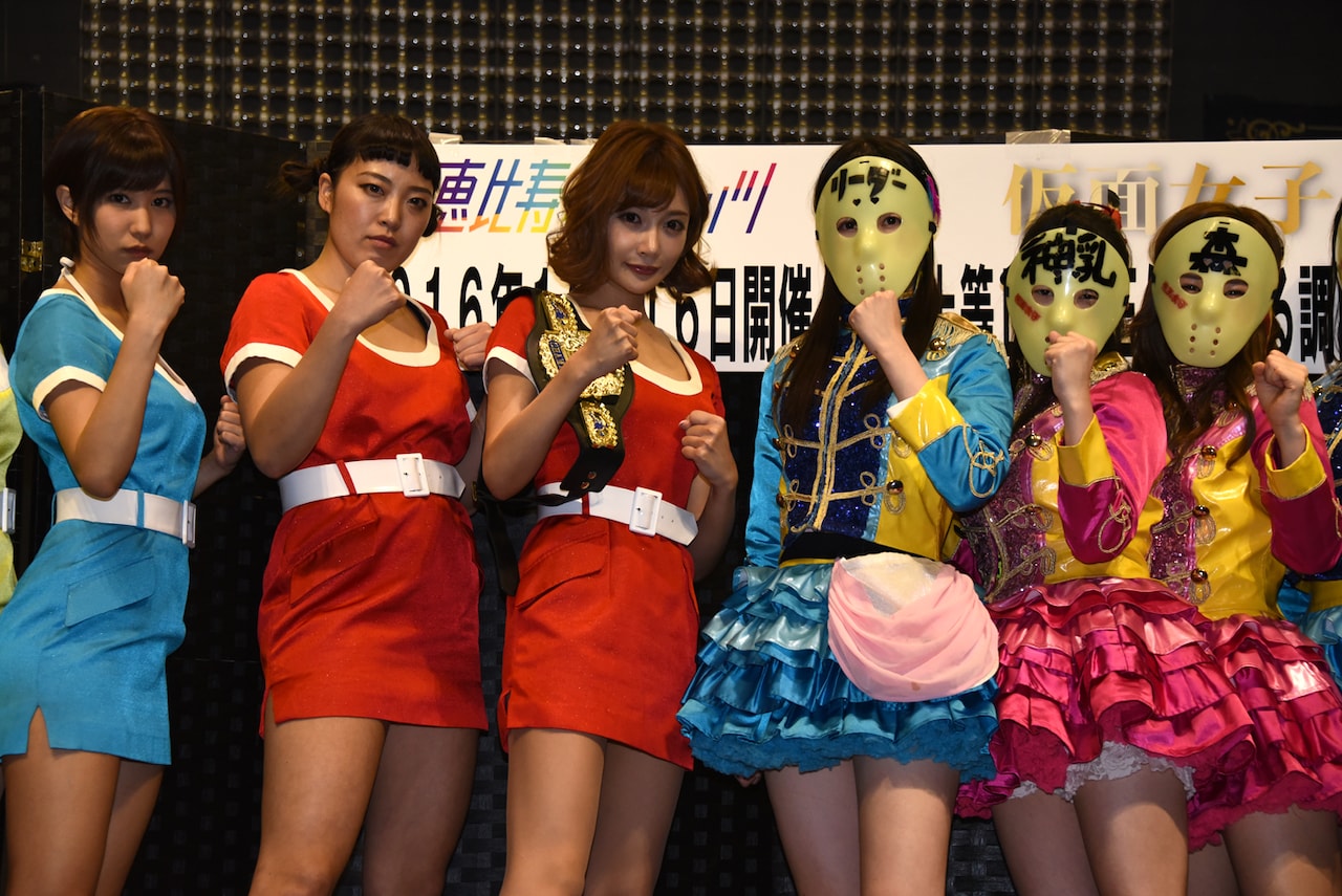 恵比寿★マスカッツと仮面女子が一触即発！8100円賭けたライブに向け調印式