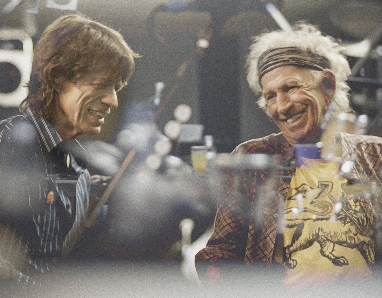 The Rolling Stonesのミック・ジャガーとキース・リチャーズ。
