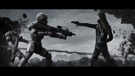 L'Arc-en-Ciel「Don't be Afraid」ミュージックビデオのワンシーン。