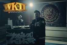 サイプレス上野とロベルト吉野「GET READY」ミュージックビデオのワンシーン。（写真提供：新日本プロレスリング）