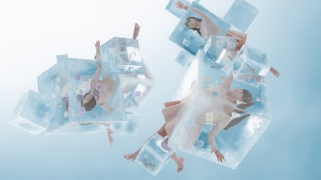 ユニクロ「HEATTECH」×Perfumeコラボムービーのワンシーン。