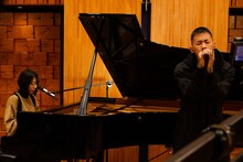 宇多田ヒカル、KOHH。（撮影：岸田哲平）